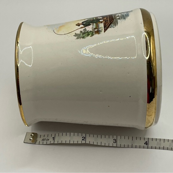 Vintage Prince William Pottery 22 Carrat Mug Currier & Ives Catching a Trout - Picture 9 of 11
